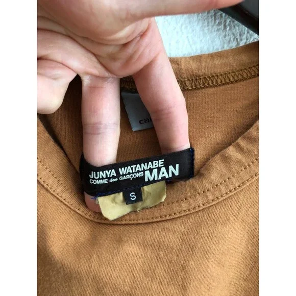 Junya Watanabe Man x Carhartt Long Sleeve Tee Dark Beige/ White Size S - Picture 7 of 9